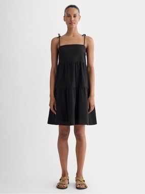 Everlane Guaze Mini Tiered Dress Small Black NWT